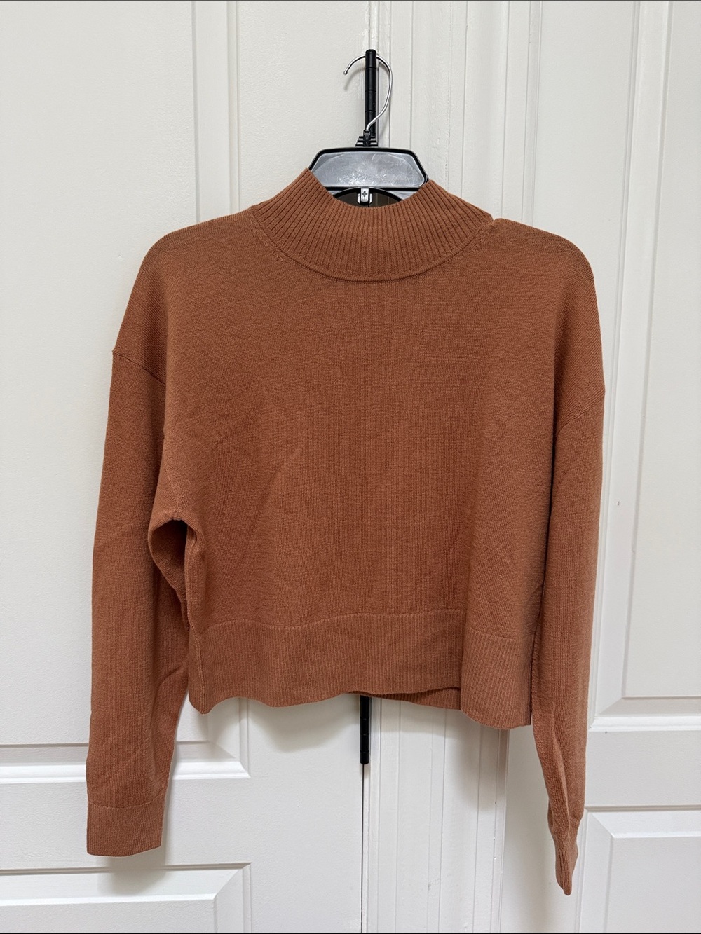 Everlane Cropped Mock Neck Sweater Size S
